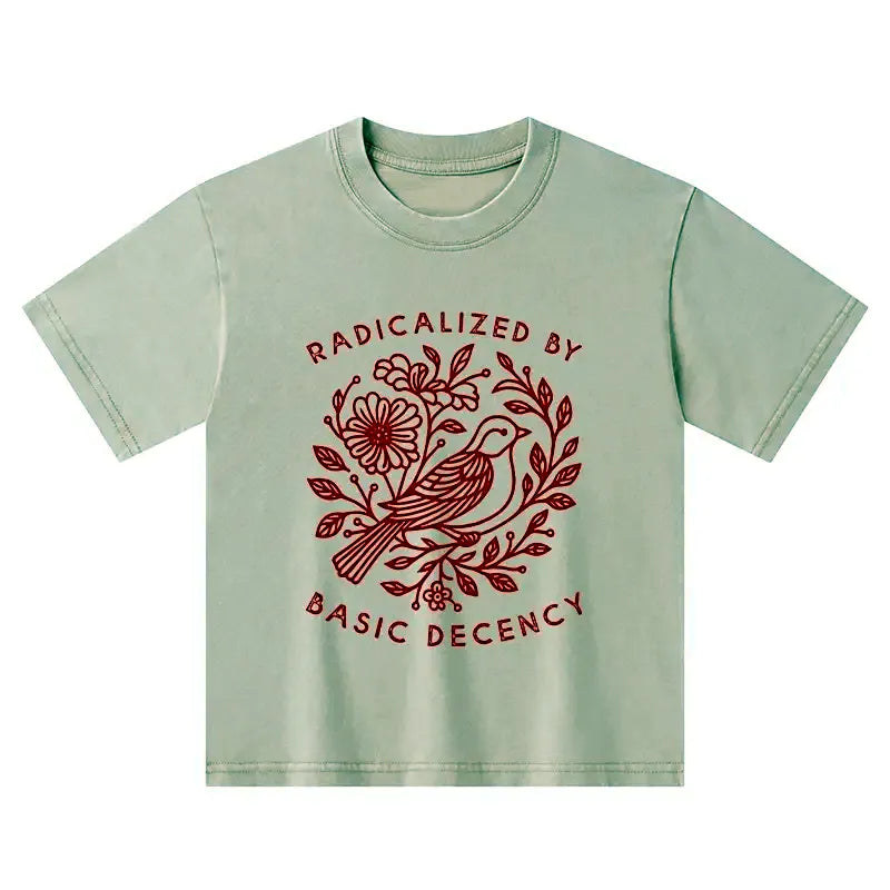 Japanese vintage style kids tee for daily wear