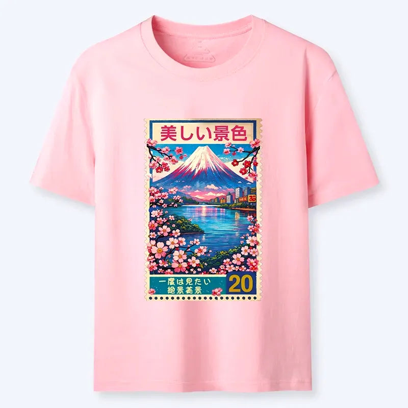 spring scenery t-shirt for daily wear