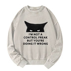 Funny Washed Sweatshirt for Daily Wear
