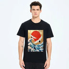 Vintage Cranes and Waves T-Shirt