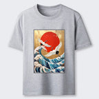 Vintage Cranes and Waves T-Shirt