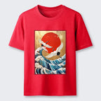 Vintage Cranes and Waves T-Shirt