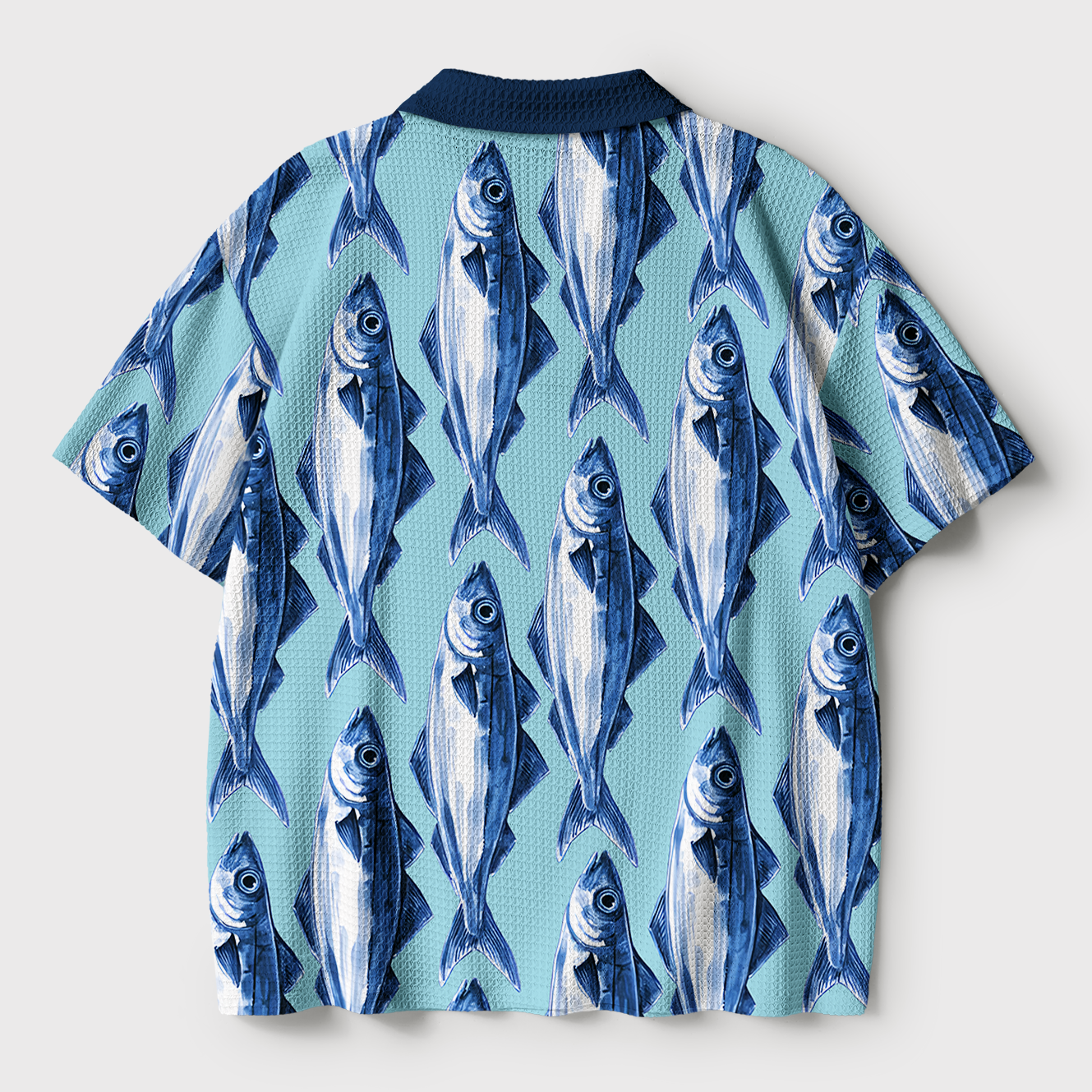 Japanese Crochet Fish Polo Shirt