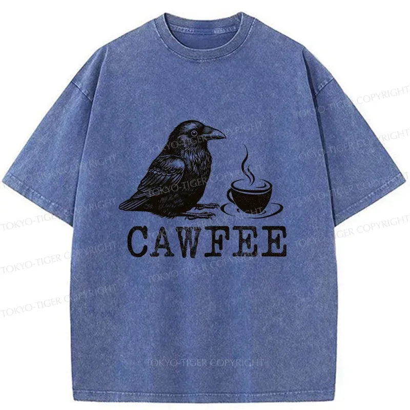 Kyoto-Lion Cawfee Funny Japan Meme Washed T-Shirt