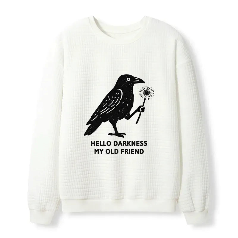 Kyoto-Lion My Old Friend The Crow Waffle Sweatshirt