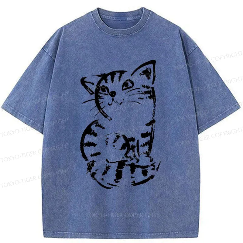 Comfortable Japanese Cat Tee for Daily Wear