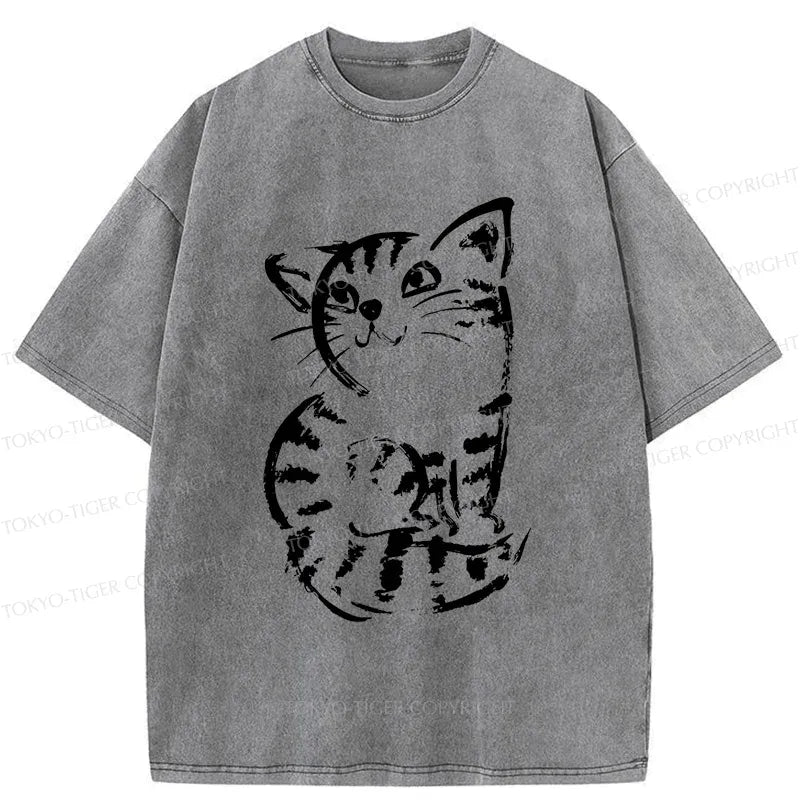 Unisex Japanese Cat T-Shirt with Free Shipping