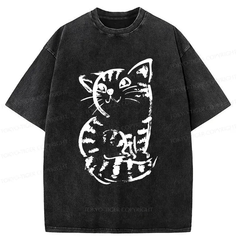 Comfortable Japanese Cat Tee for Daily Wear