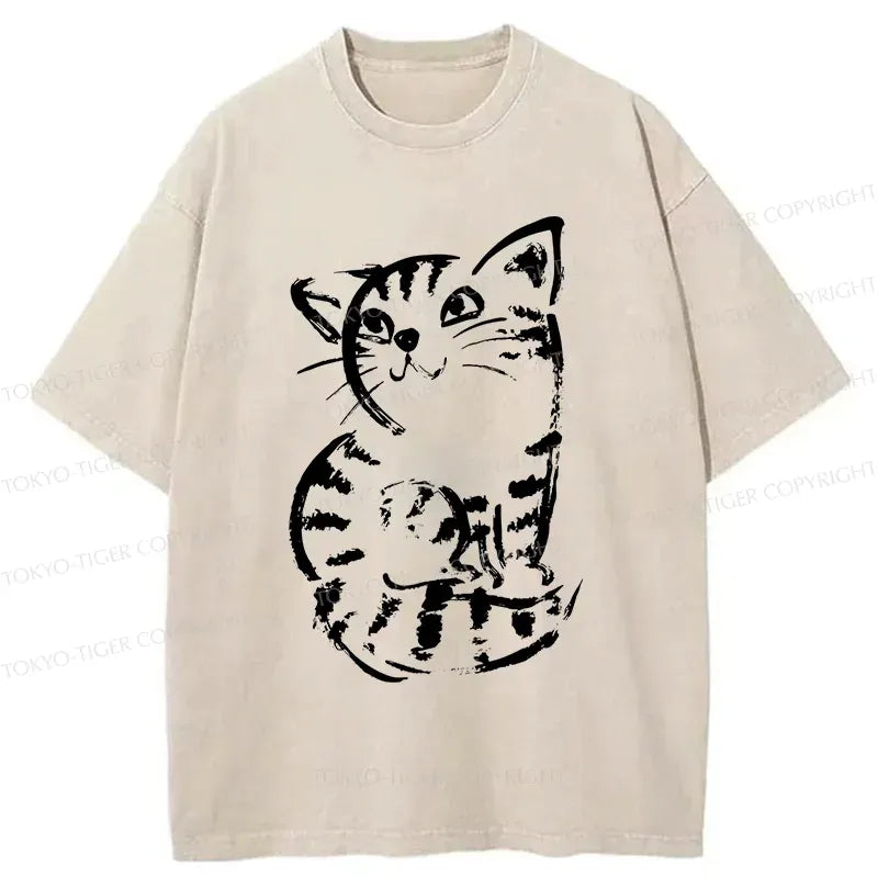 Unisex Japanese Cat T-Shirt with Free Shipping
