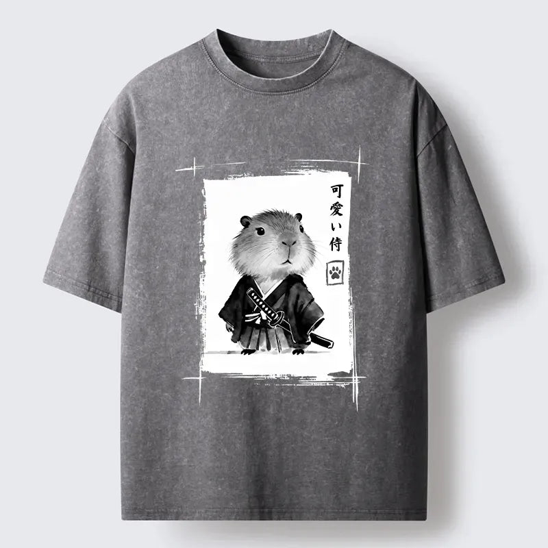 Vintage Kyoto-Lion Samurai T-Shirt for Streetwear