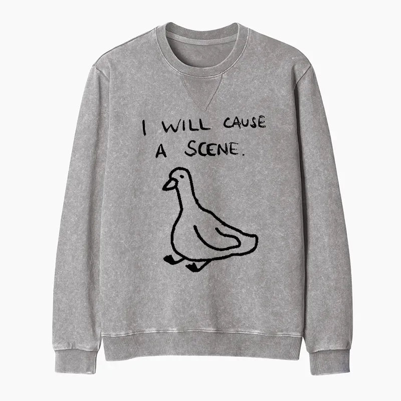 Retro Japanese Sweatshirt for Daily Wear Casual