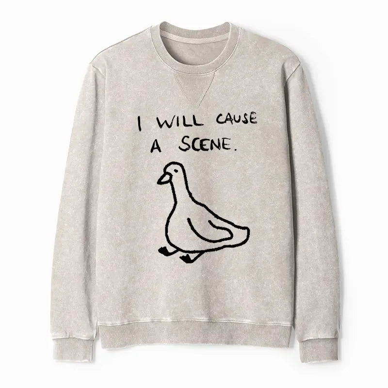 Kyoto Lion Stupid Goose Washed Terry Sweatshirt Deal