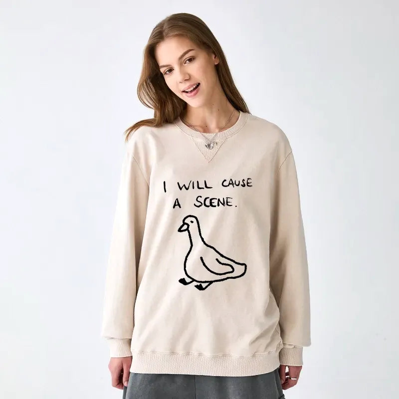 Retro Japanese Sweatshirt for Daily Wear Casual