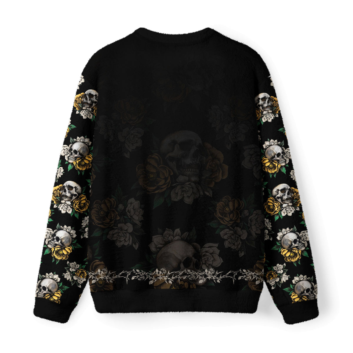 Kyoto-Lion "I Bury Things" Dark Humor Gardening Crow Fuzzy Christmas Ugly Sweatshirt