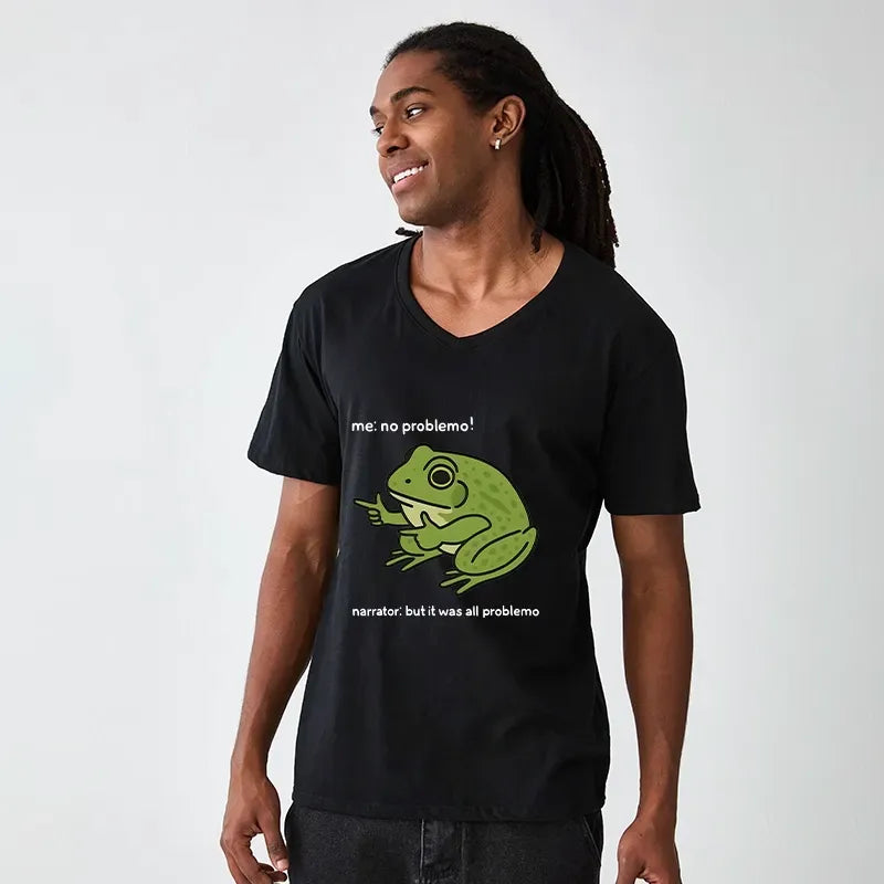 Kyoto-Lion Stupid Frog Meme V-Neck Classic T-Shirt