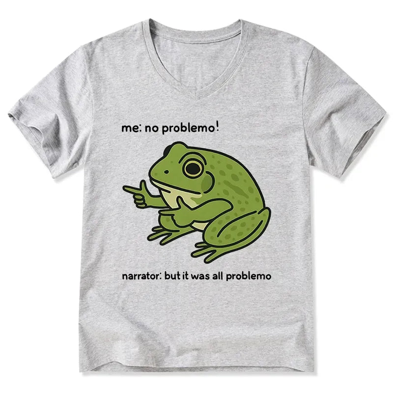 Japanese Frog Meme V-Neck T-Shirt