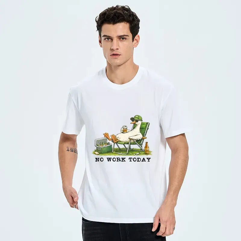 Classic Unisex Cotton T-Shirt with Duck Design
