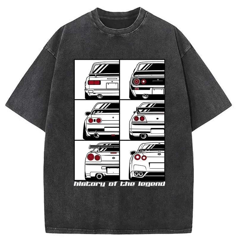 Kyoto-Lion A Legendary Cars Washed T-Shirt