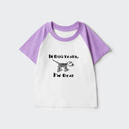 funny old dog meme kids raglan t-shirt