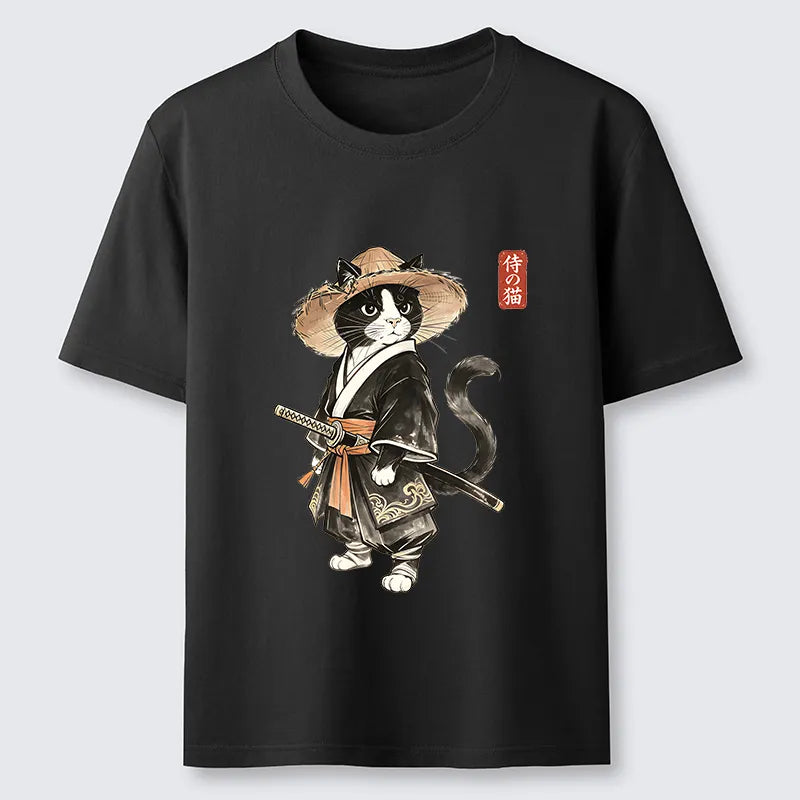 Kyoto-Lion Funny Samurai Cute Cat Classic T-Shirt
