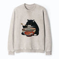 unisex retro cat sweatshirt daily wear