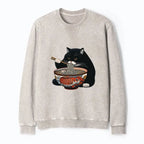 unisex retro cat sweatshirt daily wear