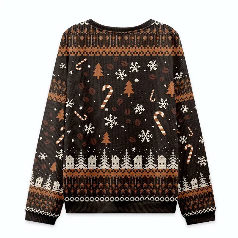 Funny Christmas Ugly Sweatshirt for Coffee Lovers