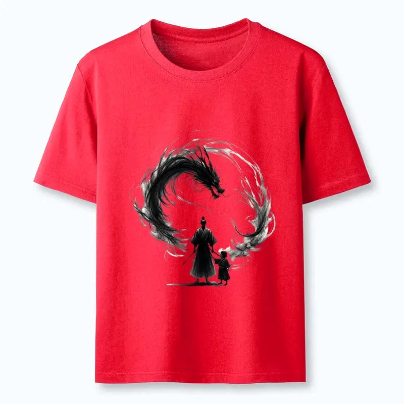 Kyoto-Lion Samurai And Dragon Fatherhood Classic T-Shirt