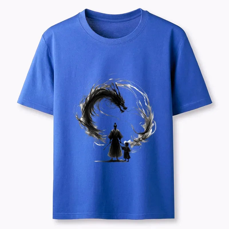 Kyoto-Lion Samurai And Dragon Fatherhood Classic T-Shirt