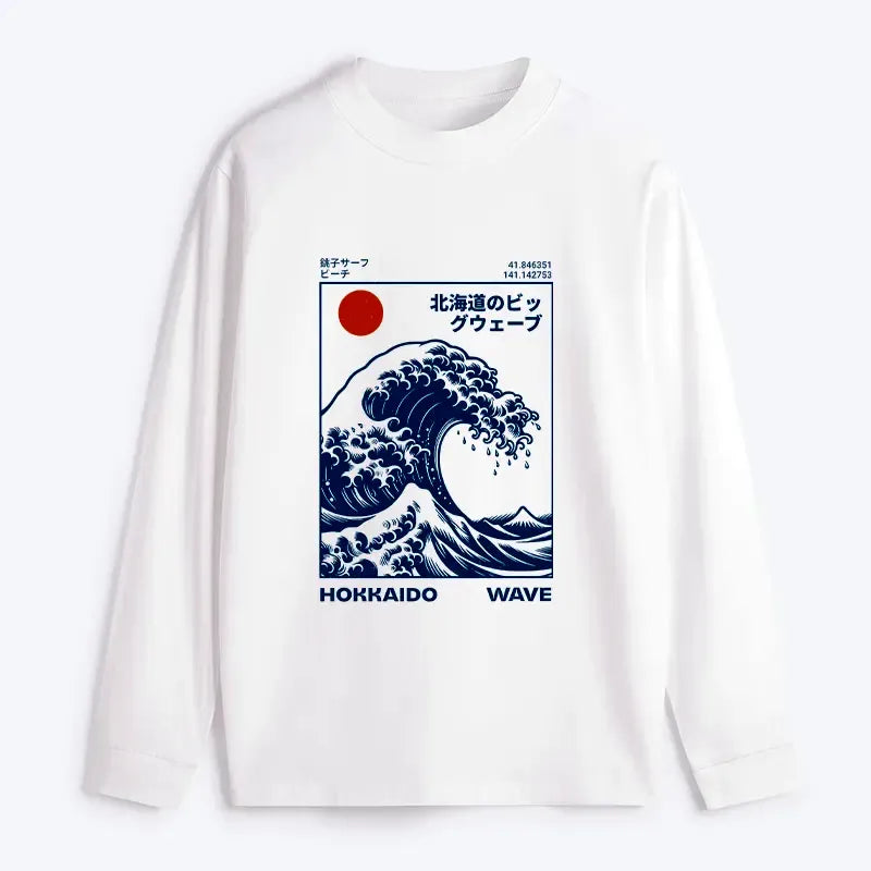 Japanese Wave Long Sleeve T-Shirt Best Seller