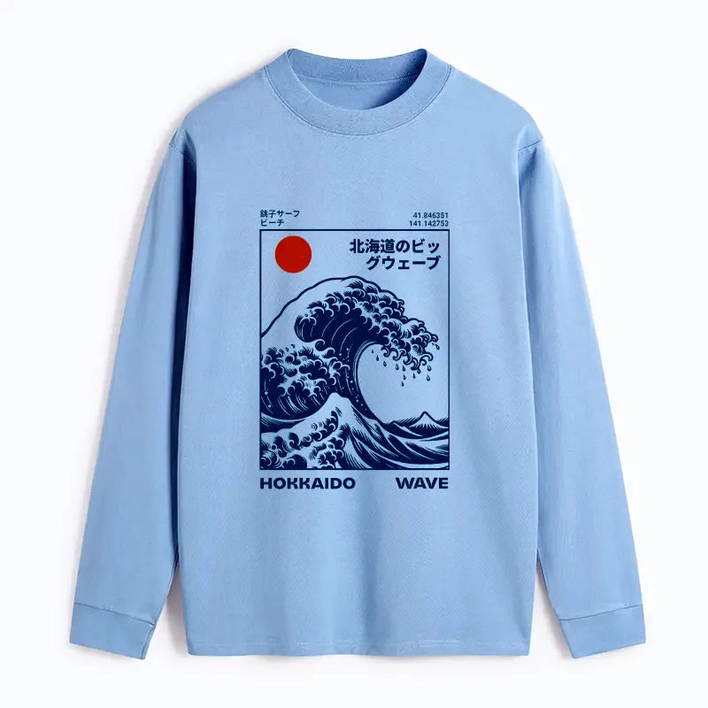 Kyoto-Lion Hokkaido Wave Japan Classic Long Sleeve T-Shirt