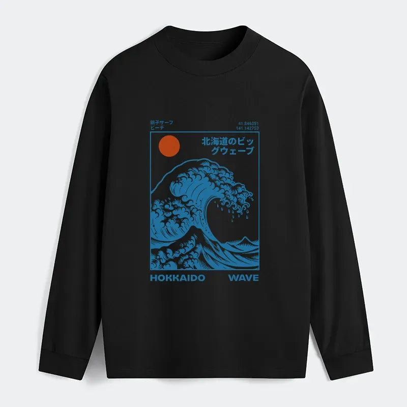 Kyoto-Lion Hokkaido Wave Japan Classic Long Sleeve T-Shirt