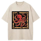 retro octopus washed t-shirt