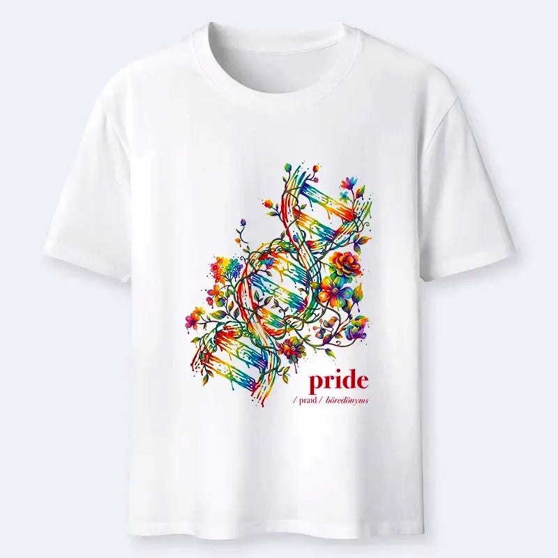 Kyoto-Lion Floral Rainbow DNA Full Of Pride Spirit Classic T-Shirt