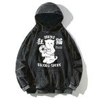 Kyoto-Lion Tokyo Record Store Cat CD Washed Hoodie