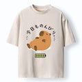Kyoto-Lion Relax Lazy Capybara Washed T-Shirt