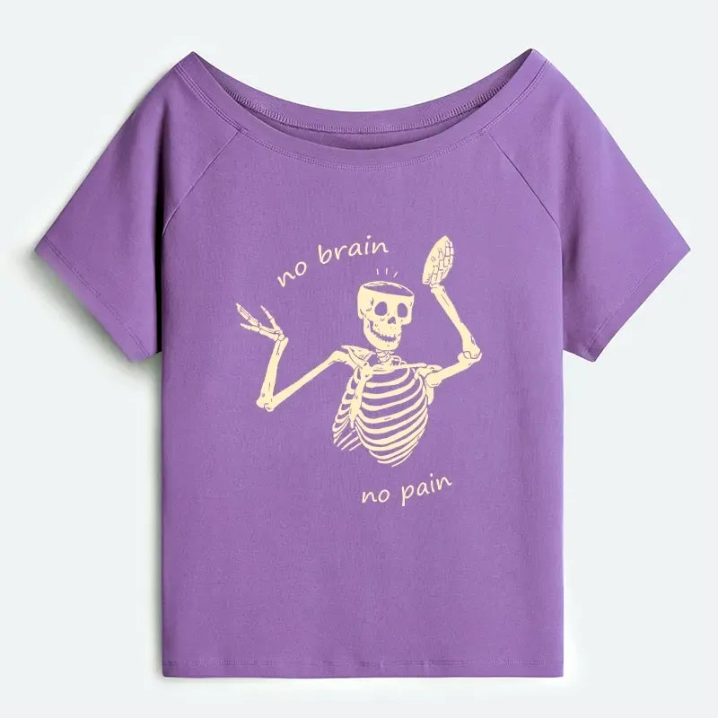 Comfortable Japanese off shoulder tee