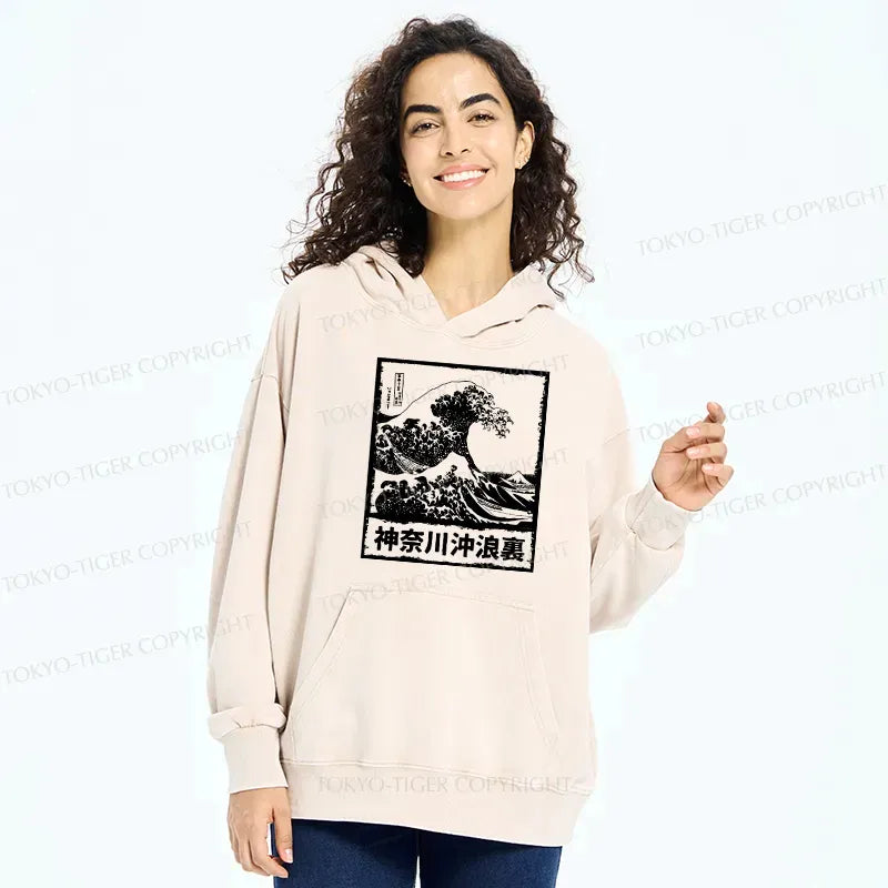 Kyoto Lion Washed Hoodie for Daily Wear