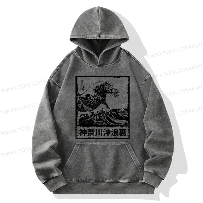 Kyoto Lion Washed Hoodie for Daily Wear