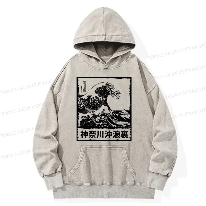 Japanese Wave Hoodie for Streetwear