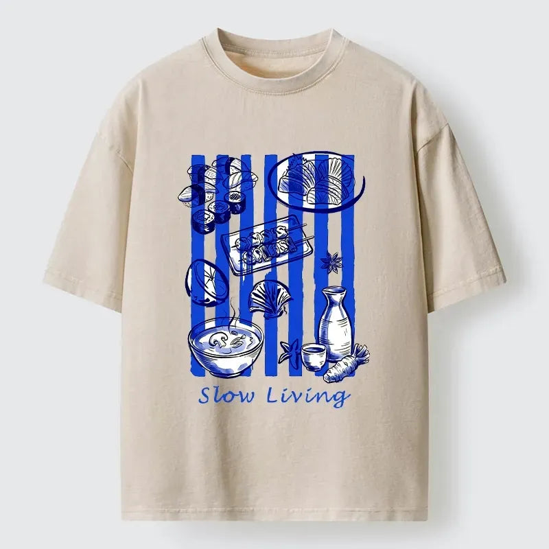 Kyoto-Lion Slow Living Moments Washed T-Shirt