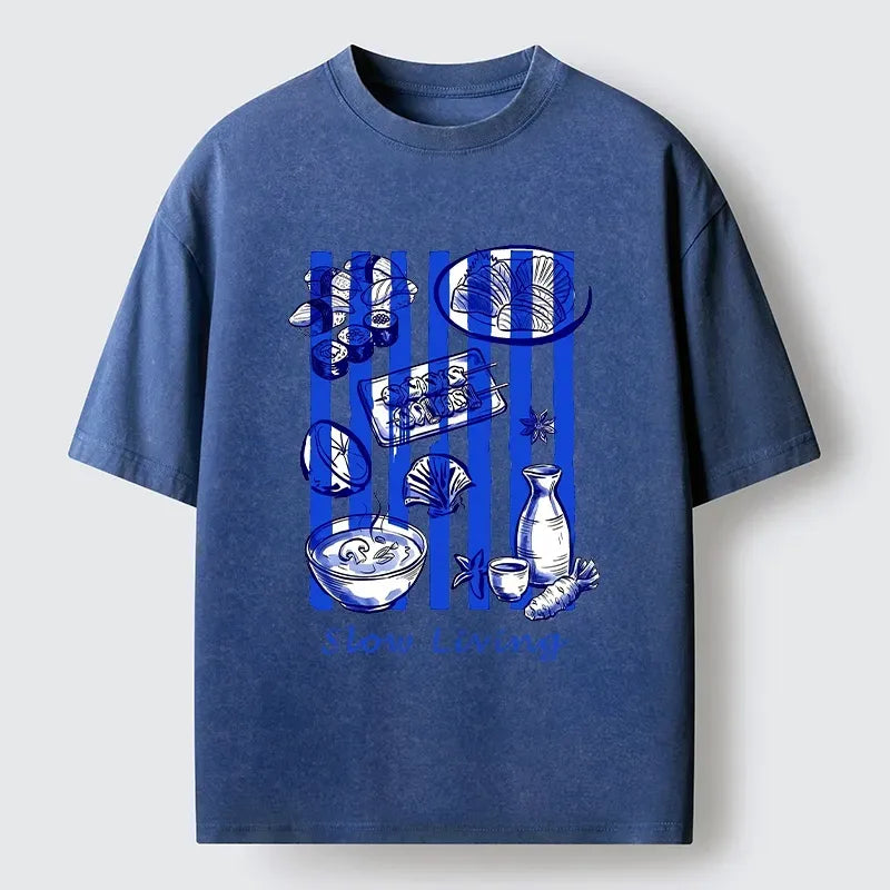 Kyoto-Lion Slow Living Moments Washed T-Shirt