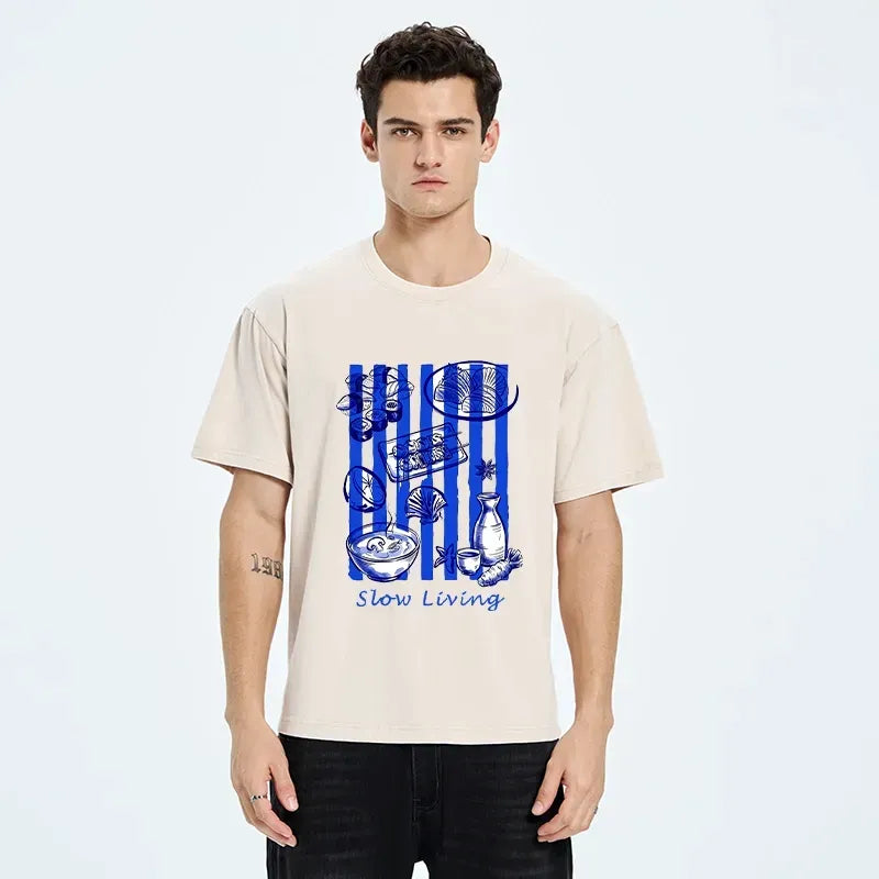 Kyoto-Lion Slow Living Moments Washed T-Shirt