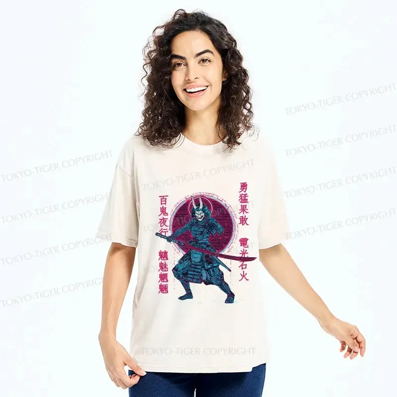 Trendy Kyoto Lion Japanese Samurai T-Shirt