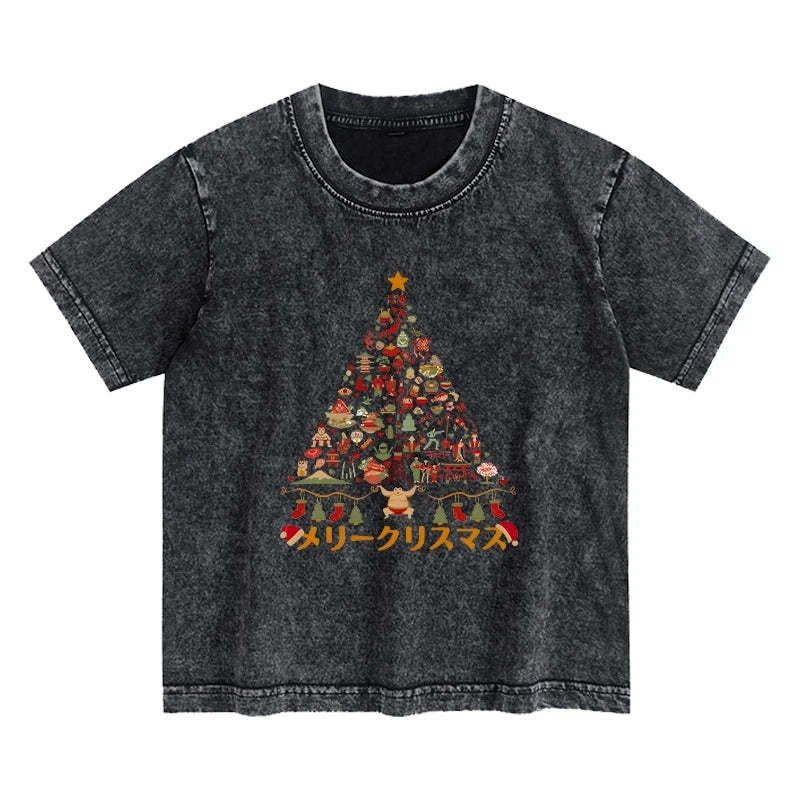 Japanese Christmas tree kids t-shirt