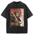 Kyoto-Lion Samurai Under The Sakura Washed T-Shirt