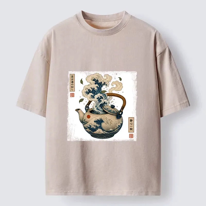 Japanese Great Wave Washed T-Shirt