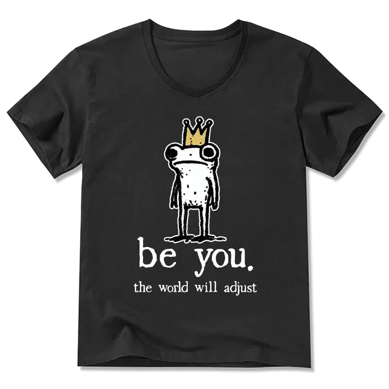 Kyoto-Lion Crown Frog Stays True To Self V-Neck Classic T-Shirt