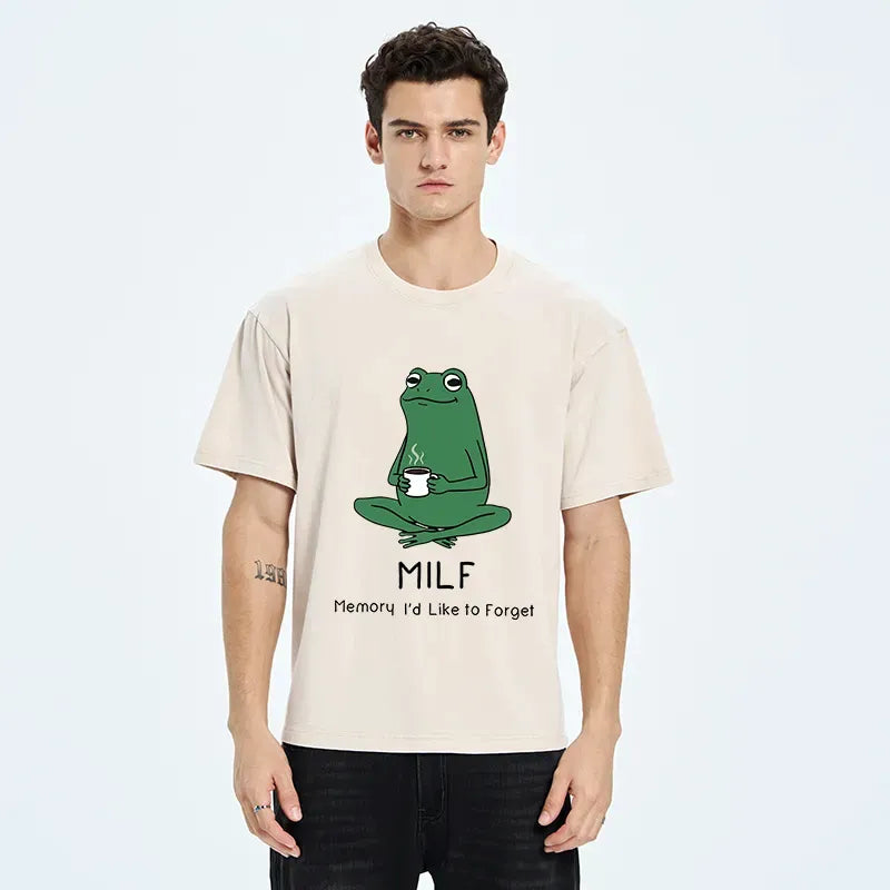 Kyoto-Lion MILF Funny Washed T-Shirt