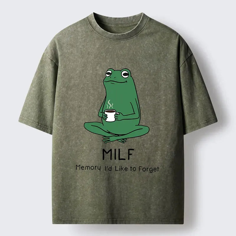 Funny Japanese Washed T-Shirt for Daily Wear